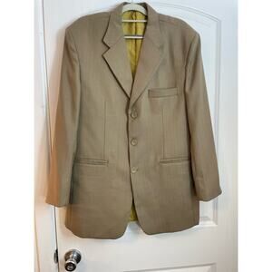 VTG Boss Hugo Boss Blazer Suit Coat Size 40 Gold 3 Button Office Wedding Guest